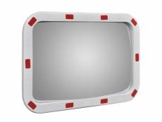 Vidaxl miroir de trafic convexe rectangulaire 40x60cm avec réflecteurs 141682