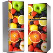 Vinyl adhésif décoratif pour réfrigérateur avec conception de fruits, différentes tailles - 185cm x 60cm