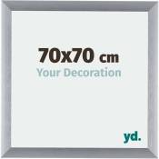 Your Decoration - 70x70 cm - Cadres Photos en Aluminium Avec acrylique - Anti-Reflet - Excellente Qualité - Argent Brossé - Cadre Decoration Murale