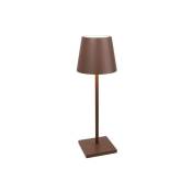 Zafferano - Lampe de table led Poldina l Desk Corten,