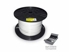 Bobine câble parallele audio plat 2x0,75mm blanc 700mts (bobine grande ø400x200mm) E3-28916