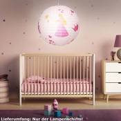 Brilliant - Abat-jour papier rose bonbon princesse chambre d'enfants sans suspension maison