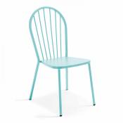 Chaise bistrot en métal turquoise
