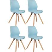 Ensemble de 4 chaises de lune bleue, plastique