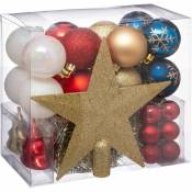 Fééric Lights And Christmas - Kit déco pour sapin de Noël - 44 Pièces - 24 x 12 x 22 - Or