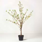 Homescapes - Cerisier en fleur artificiel Coloris crème