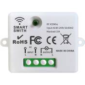 Interrupteur d'éclairage sans fil, contrôleur de récepteur relais 10A, installation facile, pour éclairage jusqu'à 1500W