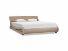 Joli lits et accessoires collection alger cadre de lit cappuccino similicuir 120x200 cm