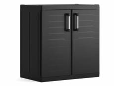 Keter | armoire basse detroit xl , noir, 89 x 54 x 93 cm KET8013183120160