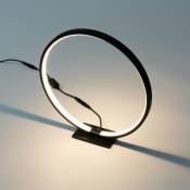 Lampe moderne anneau LED noire 32 Ø - Felicia