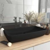 Lavabo de luxe rectangulaire Noir mat 71x38 cm C�ramique