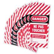 Lot d'étiquettes de consignation - 'Danger - Ne pas toucher” - Vendu par 10 - Thirard