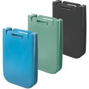 Lot de 3 conteneurs pliables à usages multiples de 25 litres chacun (75 litres au total), en plastique recyclé, 45x30 cm, en couleur.