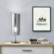 [lux.pro] lampe de table 'Gloss' (44cm x Ø 13,5cm) lampe de table lampe de bureau Lampe (1x socle E14) - argenté