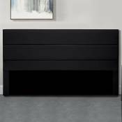 MEUBLER DESIGN Tête De Lit Design Ava - Noir - 160 Cm, Polyuréthane, Rectangulaire, Style Contemporain, 160 x 6 x 89 cm - Noir