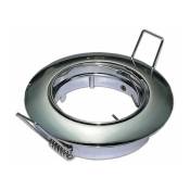 Optonica - Support Spot Encastrable Rond Orientable Chrome