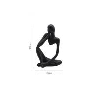 Ornement de sculpture de bureau simple, modèle de statue, collection de cadeaux d'ornement de bureau (le noir)