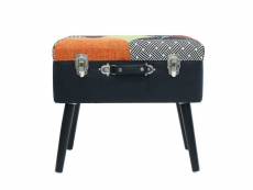 Paris prix - tabouret & coffre design "valise" 50cm multicolore