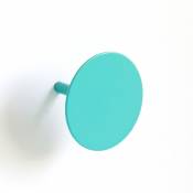 Patère à Fixer Colorée - Turquoise - Diam : 68 mm
