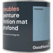 Peinture de rénovation meubles GoodHome bleu Monaco mat profond 0 5L