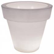 Pot de fleurs lumineux Vas One Light - Serralunga blanc en plastique