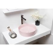 Swiss Aqua Technologies - Vasque à poser Infinitio 39 x 39 x 12 cm sans trop-plein, rose mat (SATINF3939PM)