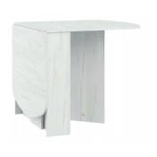 Table à manger ovale pliante Blanc artisan 150x80cm modèle:HOMNI 2 Table pliable papillon