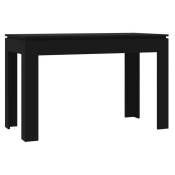 Table à manger rectangulaire bois noir Jonan 120 cm