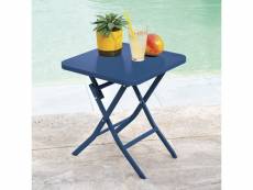 Table d'appoint pliante 40x40 greensboro bleu indigo