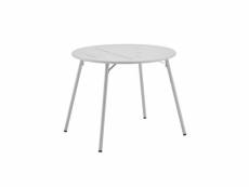 Table de jardin ronde - 90 cm - acier - gris IRONTAB90GR
