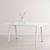 Table rectangulaire New Modern / 160 x 95 cm - Plastique recyclé / 6 à 8 personnes - TIPTOE blanc en plastique