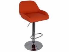 Tabouret-chaise de bar texas cuir orange Azura-42559