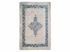 "tapis baroque bleu coloris - bleu, dimensions - 160x230"