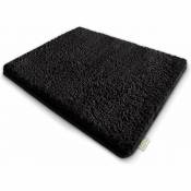 Tapis de bain Sky Uni Polyester Noir profond 60 x 100 cm - Noir