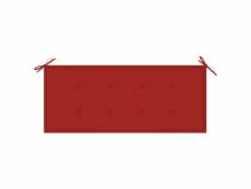 Vidaxl coussin de banc de jardin rouge 120x50x3 cm tissu oxford 43210