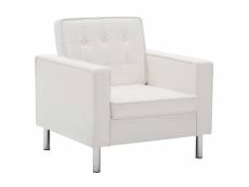 Vidaxl fauteuil blanc similicuir 247019