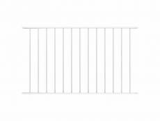 Vidaxl panneau de clôture acier enduit de poudre 1,7x1,25 m blanc 145226