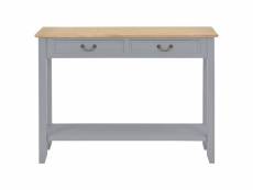 Vidaxl table console gris 110x35x80 cm bois 249902