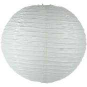 Atmosphera - Lanterne boule papier blanc D35cm créateur d'intérieur - Blanc