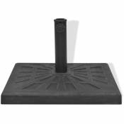 Base carrée de parasol Résine Noir 12 kg - Inlife