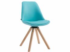 Chaise calais pivotante pieds carrés , bleu/nature