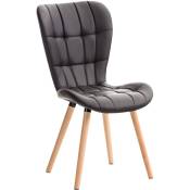 Chaise chic salle à manger en conception de chaise en cuir eco pour salon rembourré dans différentes couleurs Couleur : marron