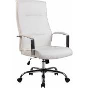 Chaise de bureau élégante conception pivotante avec différentes couleurs roues de type couleurs colore : Blanc
