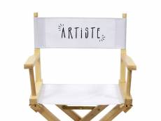 Chaise de cinéma pliante - artiste - bois et blanc