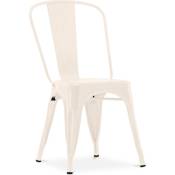 Chaise de salle à manger - Design industriel - Acier - Nouvelle édition - Stylix Crème - Acier - Crème