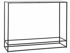Console / table console en aluminium coloris noir/doré - longueur 110 x profondeur 25 x hauteur 84 cm