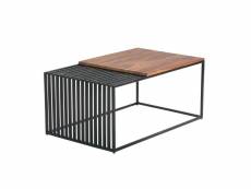 Finebuy table basse bois massif 90x55x40 cm petite table de salon rectangulaire