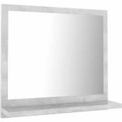 Helloshop26 - Miroir de salle de bain 40 x 10,5 x 37 cm aggloméré gris - Gris
