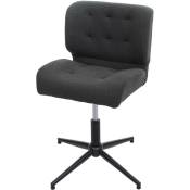HHG - Chaise de bureau 441, pivotante, réglable en hauteur tissu gris foncé, pied noir - grey