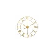 Horloge Murale Engrenages Or Industrielle 40cm Pendule